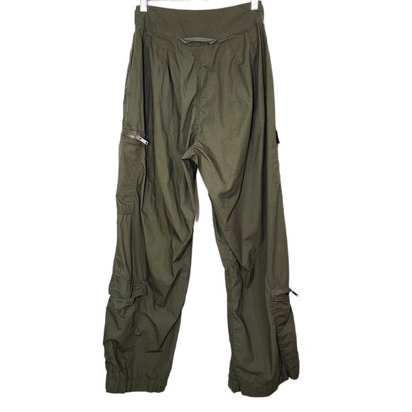 American Eagle AE Studio Baggy Y2K Wide Leg Cargo Pants in Olive Green Size S - Picture 5 of 6